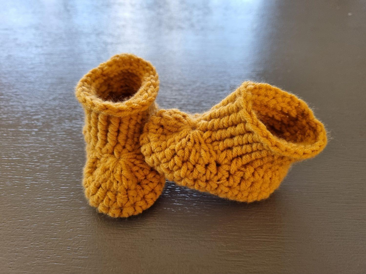 Crochet baby booties