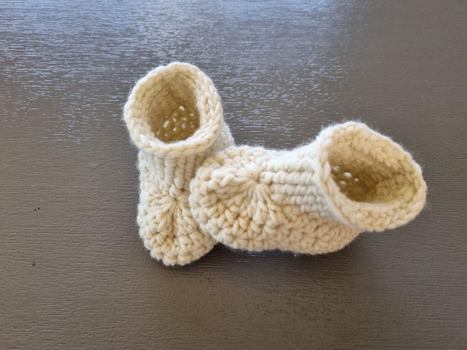 Crochet baby booties