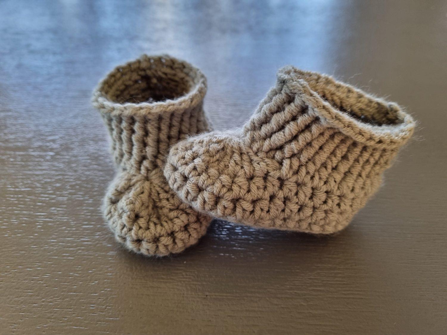 Crochet baby booties