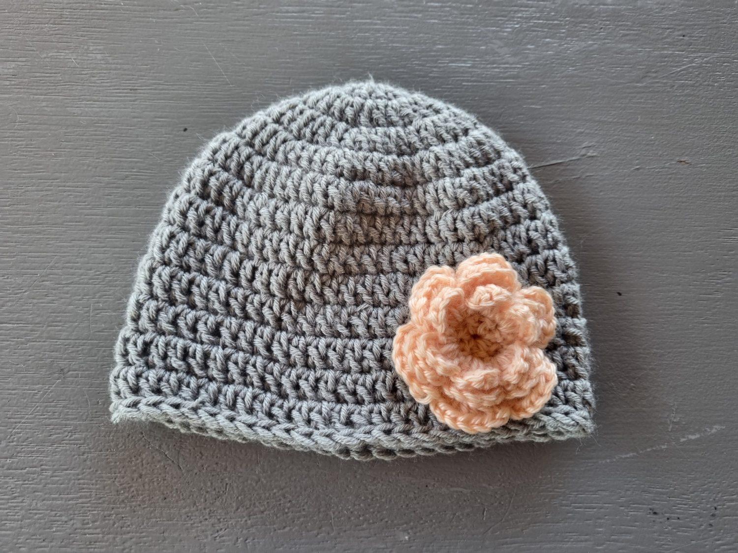 Crochet baby beanie